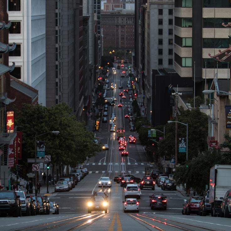 Sunset outdoors in France